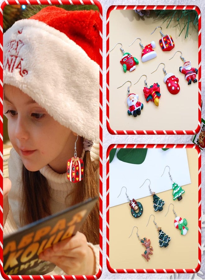 LUYI 20 Pairs Women's Xmas Holiday Earrings - Christmas Tree, Snowflake, Snowman, Bow, Bells - Bulk Party Jewelry Gifts - Image 3